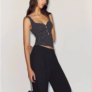 Reformation ‘Francy’ Polka Dot Top